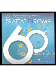 2017 - Divisionale Italia Ufficiale Euro 10 Monete 60° Trattati di Roma FDC